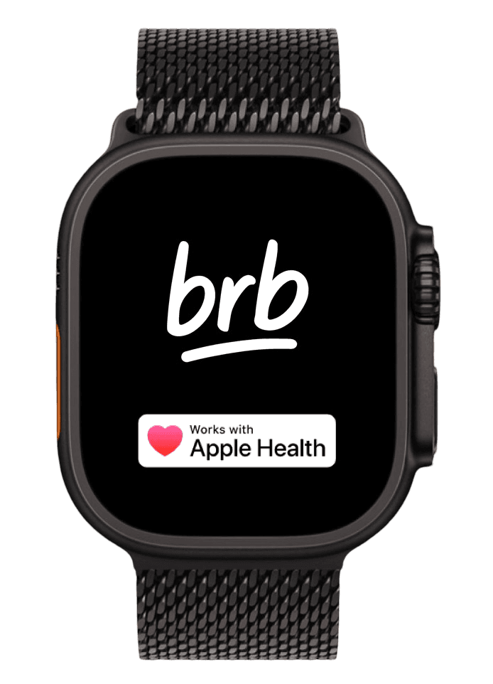 brb on Apple Watch with Works with Apple Health badge